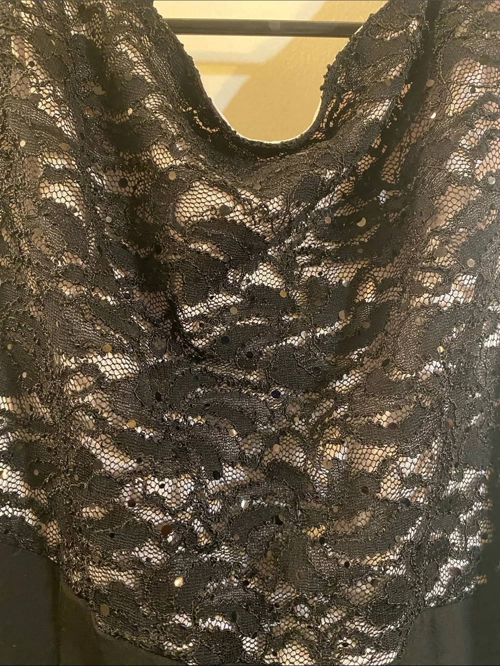 Dress Barn Black Lace Bodice Midi Dress
